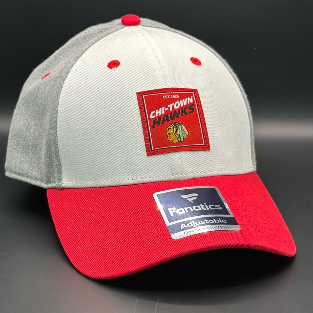 NWT FANATICS™️ NHL CHICAGO BLACKHAWKS OSFM BLOCK PARTY Adjustable Hat